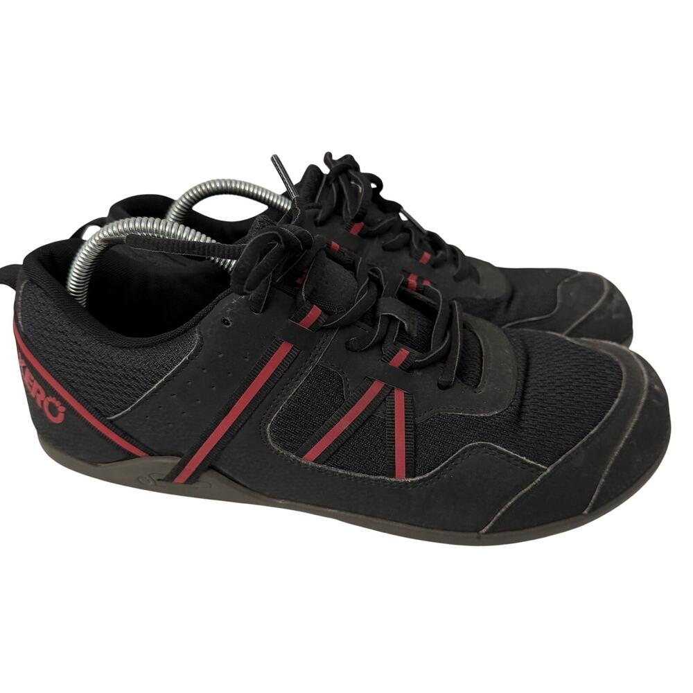 Xero Prio Shoes Mens Size 11.5 Black Red Minimalist Barefoot Sneakers